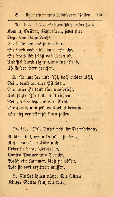 Der Sänger am Grabe: Eine Auswahl Lieder zum Gebrauch bei Leichen-Begängnissen, wie auch Trost-Lieder für Solche, die um geliebte Todte trauern page 161