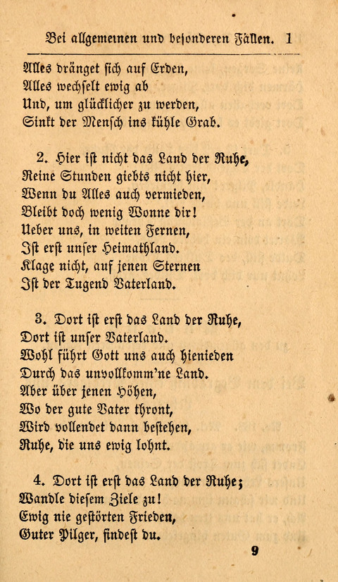 Der Sänger am Grabe: Eine Auswahl Lieder zum Gebrauch bei Leichen-Begängnissen, wie auch Trost-Lieder für Solche, die um geliebte Todte trauern page 189