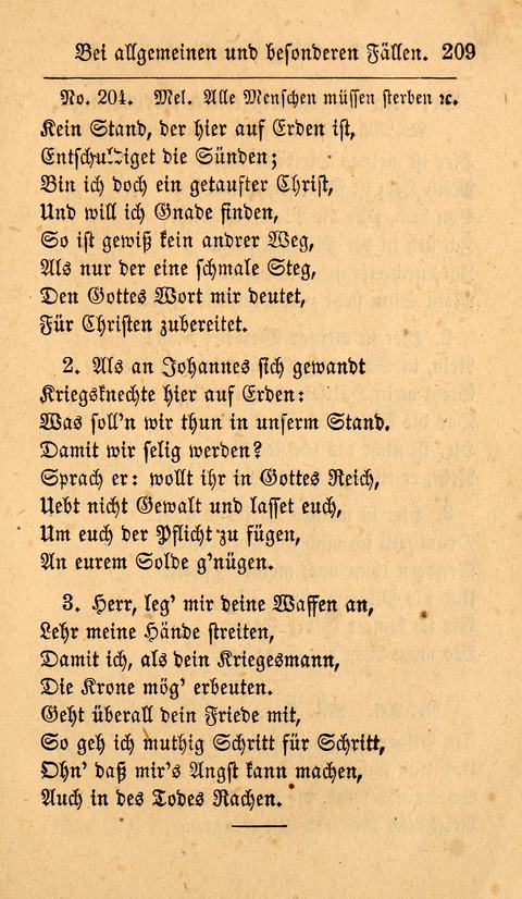 Der Sänger am Grabe: Eine Auswahl Lieder zum Gebrauch bei Leichen-Begängnissen, wie auch Trost-Lieder für Solche, die um geliebte Todte trauern page 205