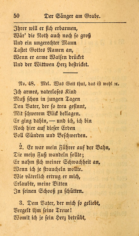 Der Sänger am Grabe: Eine Auswahl Lieder zum Gebrauch bei Leichen-Begängnissen, wie auch Trost-Lieder für Solche, die um geliebte Todte trauern page 46