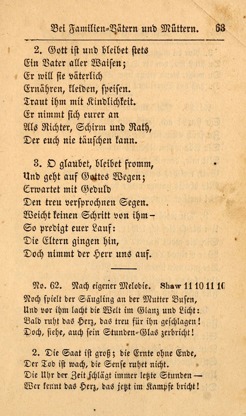 Der Sänger am Grabe: Eine Auswahl Lieder zum Gebrauch bei Leichen-Begängnissen, wie auch Trost-Lieder für Solche, die um geliebte Todte trauern page 59