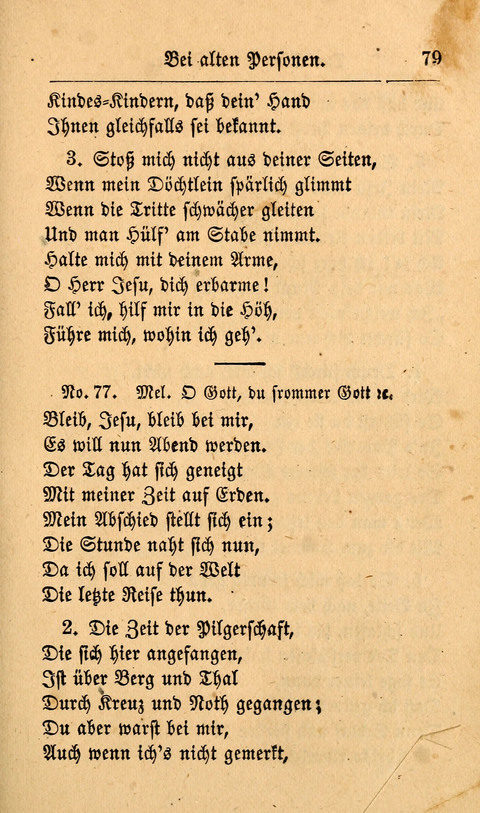 Der Sänger am Grabe: Eine Auswahl Lieder zum Gebrauch bei Leichen-Begängnissen, wie auch Trost-Lieder für Solche, die um geliebte Todte trauern page 75