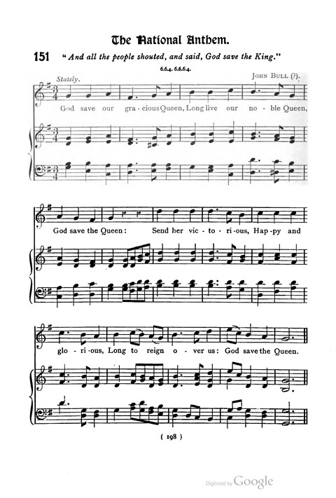 The Day School Hymn Book: with tunes (New and enlarged edition) page 198