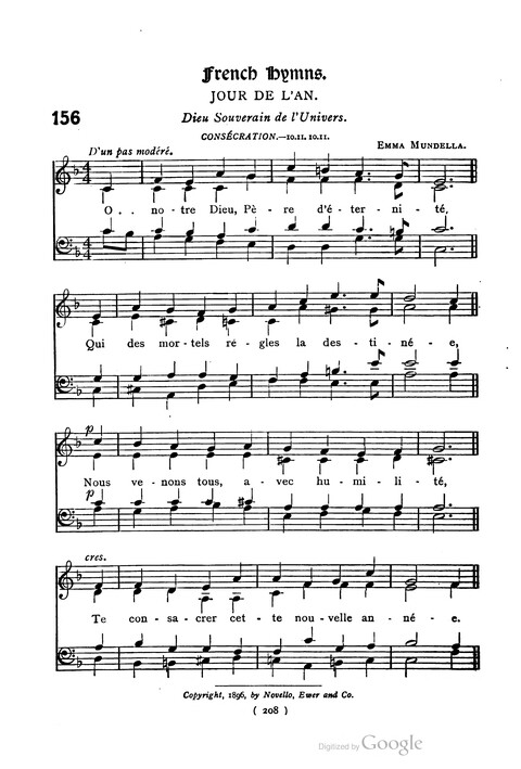 The Day School Hymn Book: with tunes (New and enlarged edition) page 208