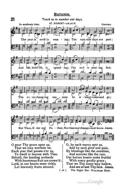 The Day School Hymn Book: with tunes (New and enlarged edition) page 26