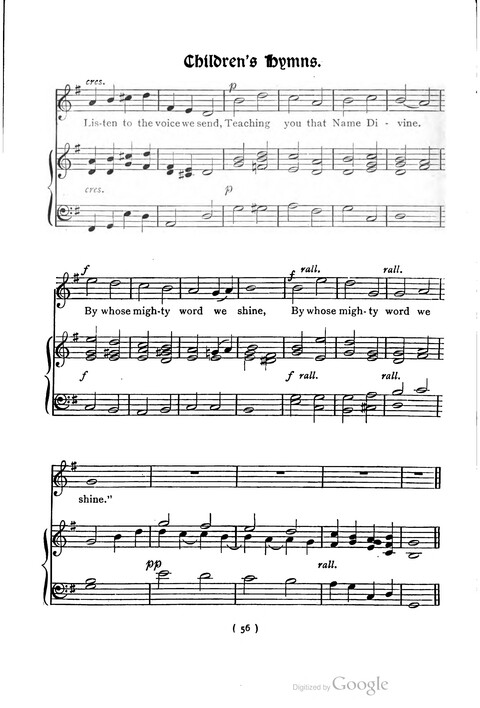 The Day School Hymn Book: with tunes (New and enlarged edition) page 56