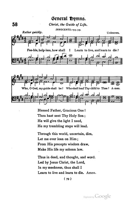The Day School Hymn Book: with tunes (New and enlarged edition) page 79