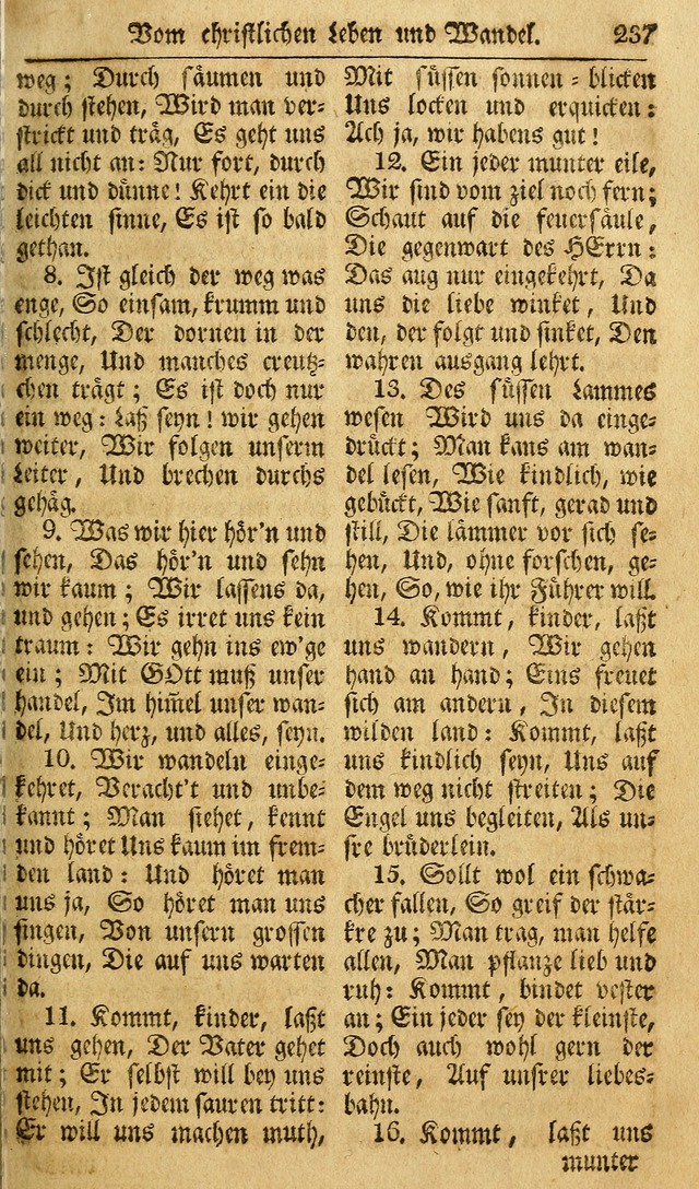 Das Geistliche Saitenspiel: oder, Eine Sammlung auserlesener, erbaulicher, geistreicher Lieder zum Gebrauch aller Gottliebenden Seelen, insonderheit für dei Gemeinen der Evangelischen... (1st Aufl.) page 237