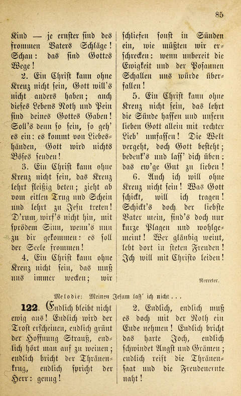 Des "Heils Vollendung": eine Sammlung von Sterbe-, Begräbniß- und Trostliedern für evangelische Christen page 85