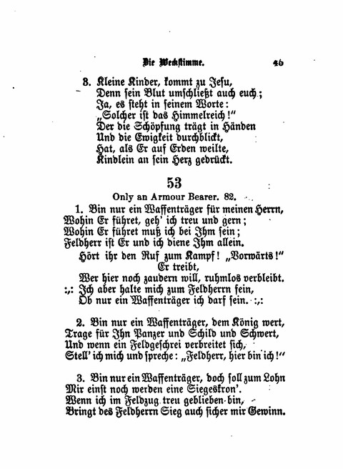Die Weckstimme: Eine Sammlung geistlicher Lieder für jugendliche Sänger (8th ed.) page 43