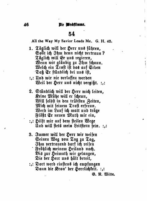 Die Weckstimme: Eine Sammlung geistlicher Lieder für jugendliche Sänger (8th ed.) page 44