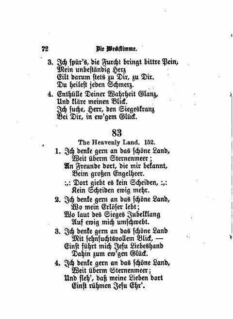 Die Weckstimme: Eine Sammlung geistlicher Lieder für jugendliche Sänger (8th ed.) page 70