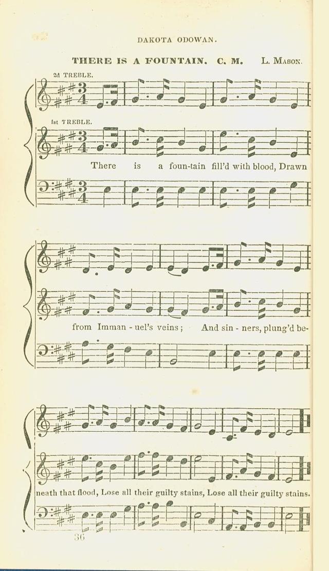 Dakota Odowan. Hymns in the Dakota Language with tunes. page 1
