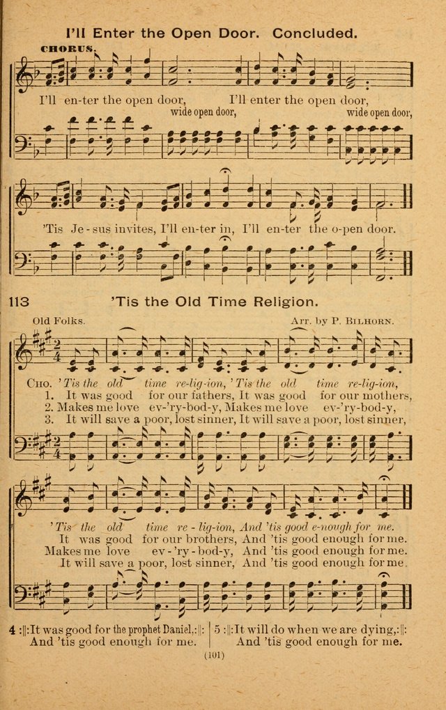 The Evangelist No. 3: for revival, praise and prayer meetings or Sunday schools  (Music edition) page 101
