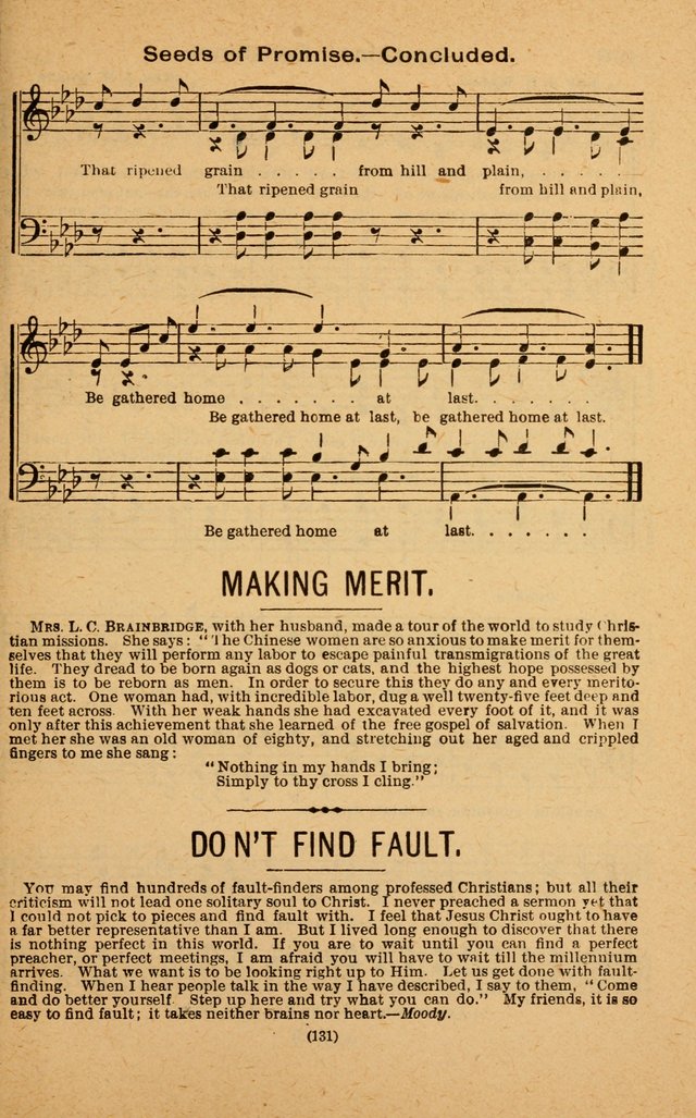 The Evangelist No. 3: for revival, praise and prayer meetings or Sunday schools  (Music edition) page 131