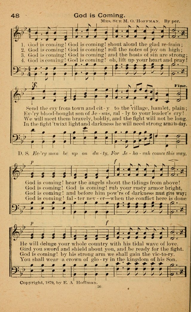 The Evangelist No. 3: for revival, praise and prayer meetings or Sunday schools  (Music edition) page 36
