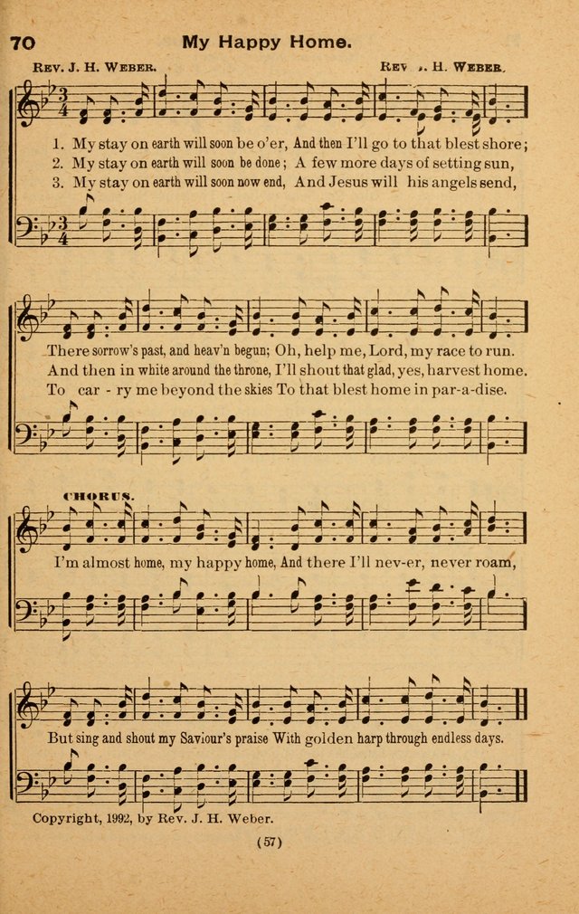The Evangelist No. 3: for revival, praise and prayer meetings or Sunday schools  (Music edition) page 57