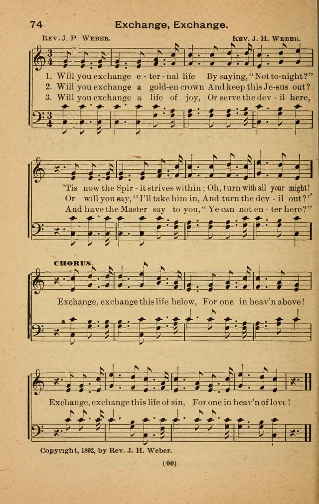 The Evangelist No. 3: for revival, praise and prayer meetings or Sunday schools  (Music edition) page 60