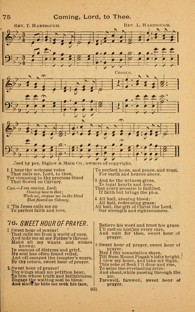 The Evangelist No. 3: for revival, praise and prayer meetings or Sunday schools  (Music edition) page 61