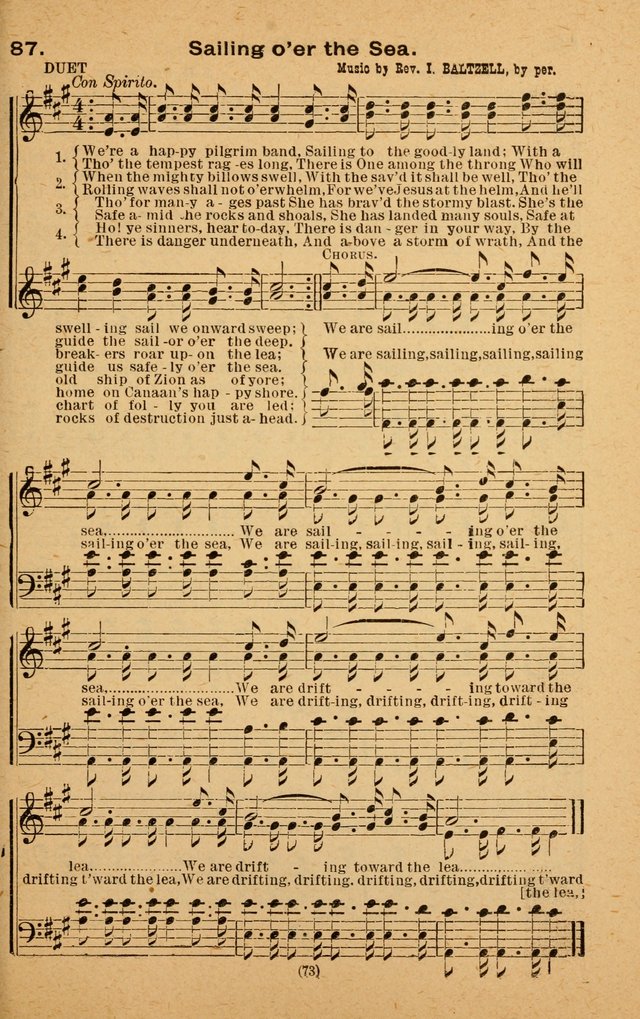 The Evangelist No. 3: for revival, praise and prayer meetings or Sunday schools  (Music edition) page 73