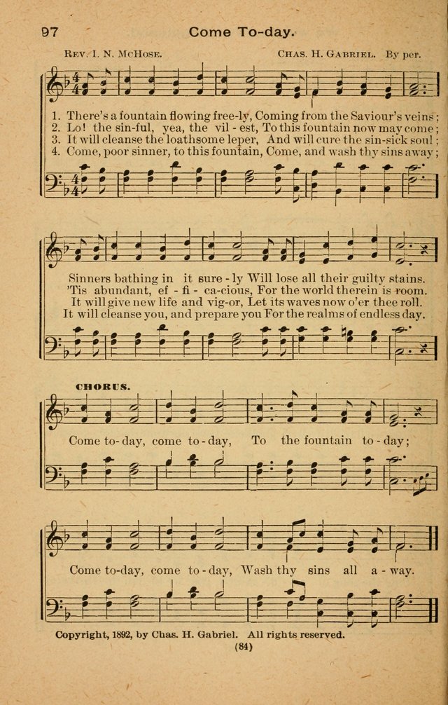 The Evangelist No. 3: for revival, praise and prayer meetings or Sunday schools  (Music edition) page 84