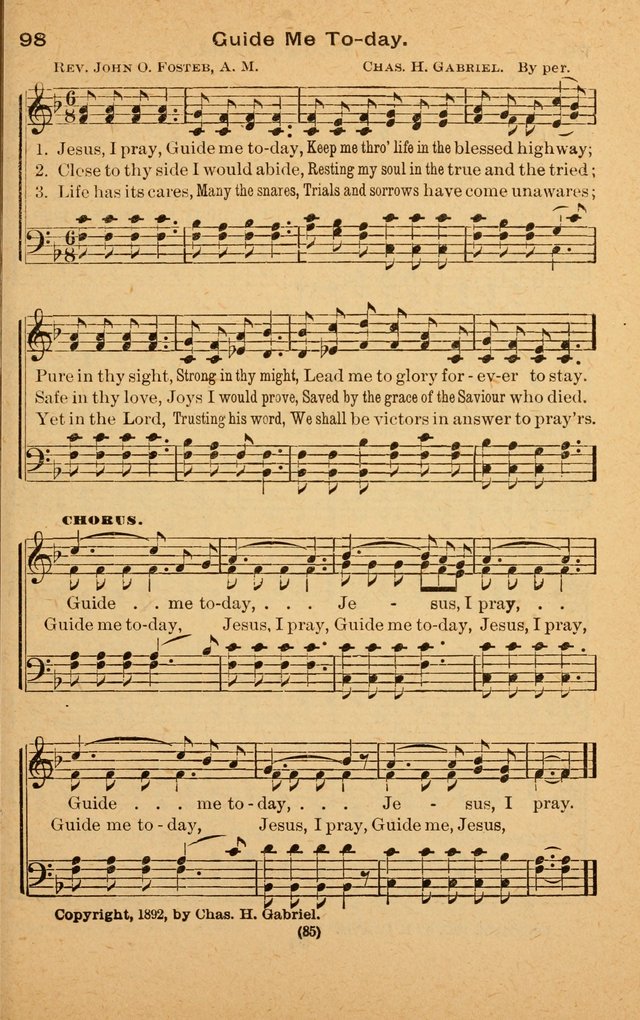 The Evangelist No. 3: for revival, praise and prayer meetings or Sunday schools  (Music edition) page 85