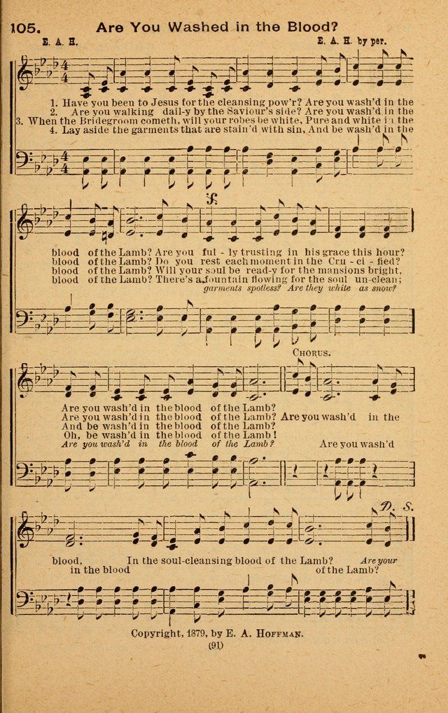 The Evangelist No. 3: for revival, praise and prayer meetings or Sunday schools  (Music edition) page 91