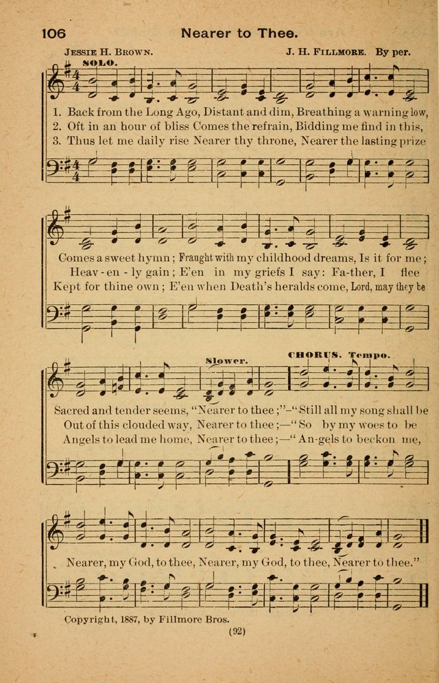 The Evangelist No. 3: for revival, praise and prayer meetings or Sunday schools  (Music edition) page 92