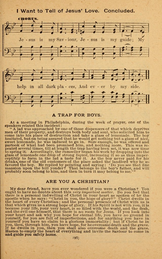 The Evangelist No. 3: for revival, praise and prayer meetings or Sunday schools  (Music edition) page 97