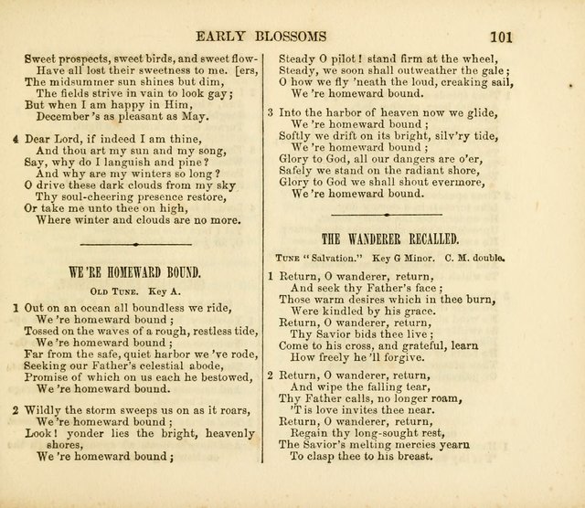 Early Blossoms: a collection of music for Sabbath schools, with rudiments page 101