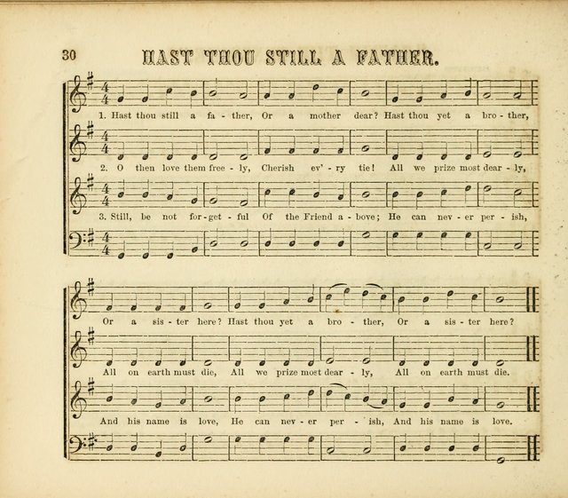Early Blossoms: a collection of music for Sabbath schools, with rudiments page 30