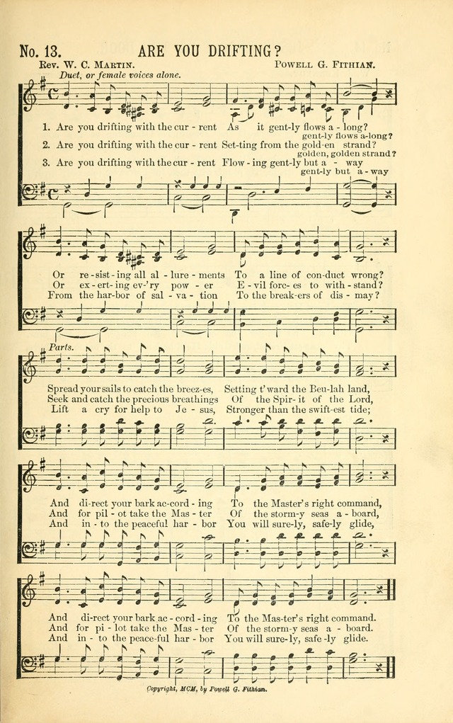 Evangelistic Edition of Heavenly Sunlight: containing gems of song for evangelistic services, prayer and praise meetings and devotional gatherings page 20