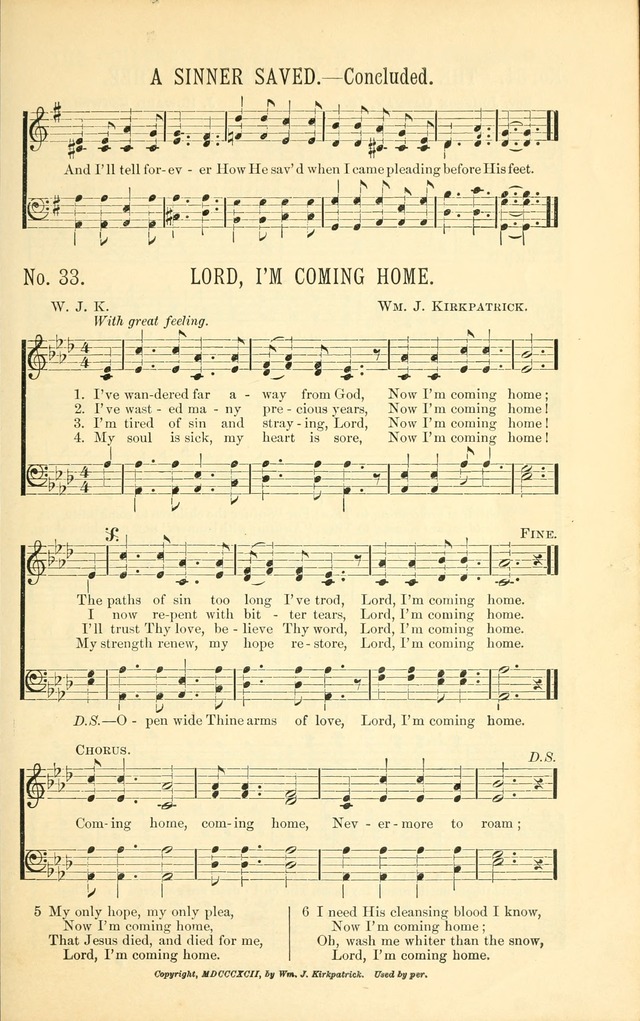 Evangelistic Edition of Heavenly Sunlight: containing gems of song for evangelistic services, prayer and praise meetings and devotional gatherings page 40
