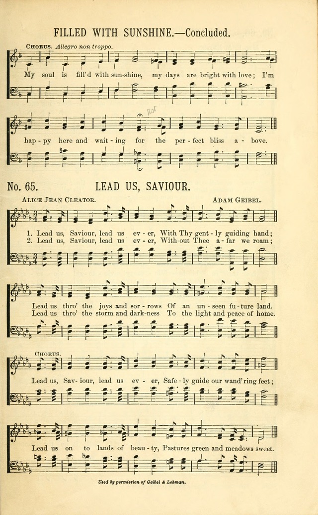 Evangelistic Edition of Heavenly Sunlight: containing gems of song for evangelistic services, prayer and praise meetings and devotional gatherings page 72