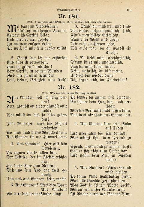 Evangelisches Gesangbuch: für die deutschen Congregational-Gemeinden von Nork-Amerika page 101
