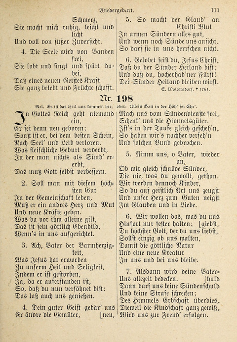 Evangelisches Gesangbuch: für die deutschen Congregational-Gemeinden von Nork-Amerika page 111