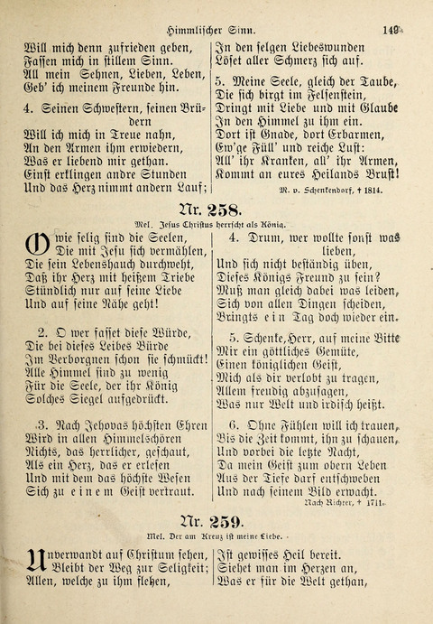 Evangelisches Gesangbuch: für die deutschen Congregational-Gemeinden von Nork-Amerika page 149