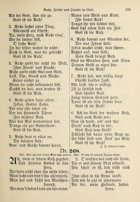 Evangelisches Gesangbuch: für die deutschen Congregational-Gemeinden von Nork-Amerika page 155