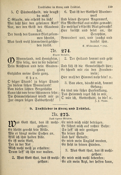 Evangelisches Gesangbuch: für die deutschen Congregational-Gemeinden von Nork-Amerika page 159