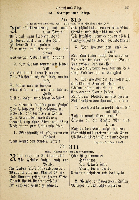 Evangelisches Gesangbuch: für die deutschen Congregational-Gemeinden von Nork-Amerika page 183