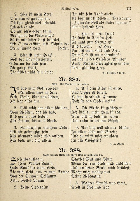 Evangelisches Gesangbuch: für die deutschen Congregational-Gemeinden von Nork-Amerika page 227