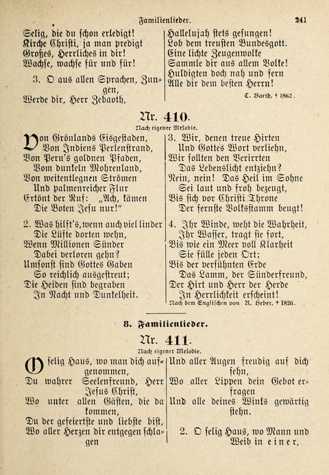 Evangelisches Gesangbuch: für die deutschen Congregational-Gemeinden von Nork-Amerika page 241