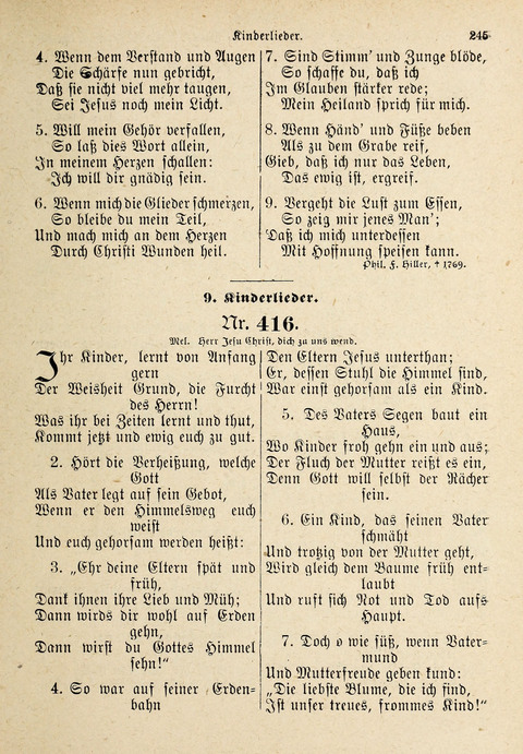 Evangelisches Gesangbuch: für die deutschen Congregational-Gemeinden von Nork-Amerika page 245