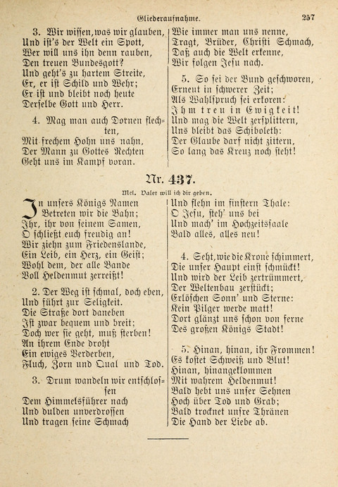Evangelisches Gesangbuch: für die deutschen Congregational-Gemeinden von Nork-Amerika page 257