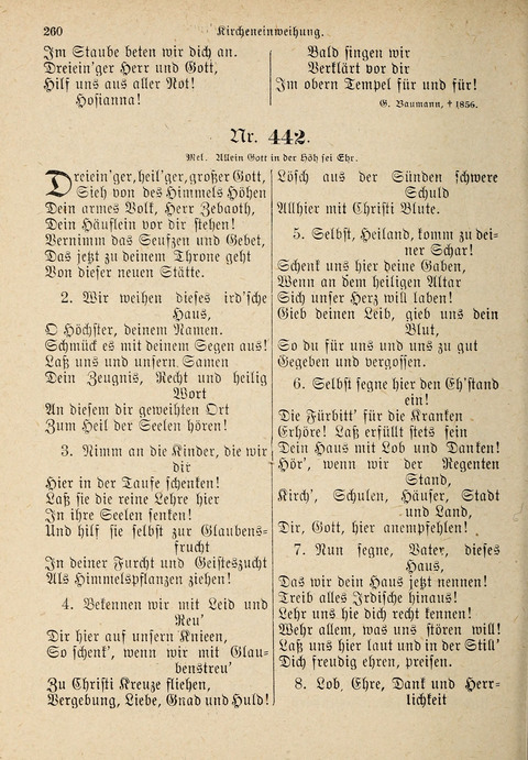 Evangelisches Gesangbuch: für die deutschen Congregational-Gemeinden von Nork-Amerika page 260