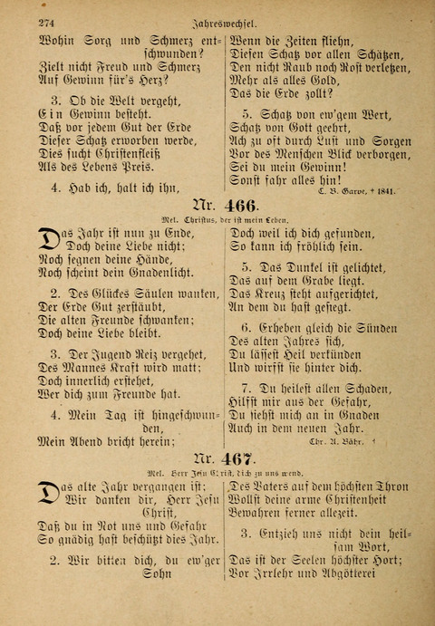 Evangelisches Gesangbuch: für die deutschen Congregational-Gemeinden von Nork-Amerika page 274