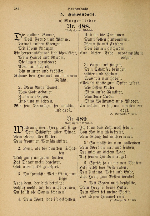 Evangelisches Gesangbuch: für die deutschen Congregational-Gemeinden von Nork-Amerika page 286