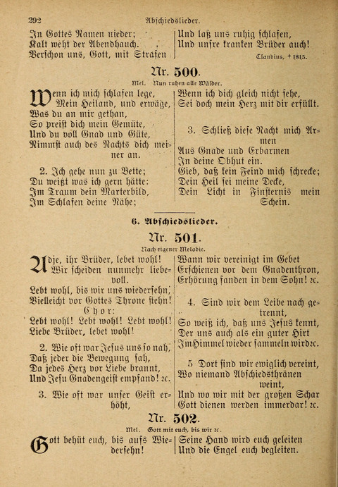 Evangelisches Gesangbuch: für die deutschen Congregational-Gemeinden von Nork-Amerika page 292