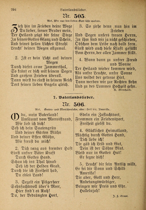 Evangelisches Gesangbuch: für die deutschen Congregational-Gemeinden von Nork-Amerika page 294