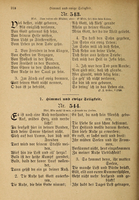 Evangelisches Gesangbuch: für die deutschen Congregational-Gemeinden von Nork-Amerika page 318
